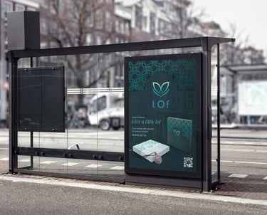 Bus-stop advertisement for LOF