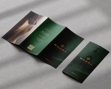 Mahra's service flyer - front