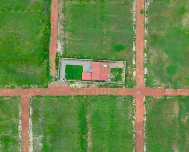 a house with a red roof and a red roof