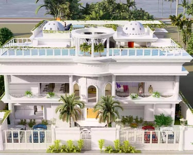 a house with a balcony and a balcony with a balcony