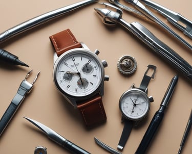 A close-up of a watchmaker's hands working on a watch movement.