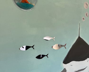 aquatic wall with a shark