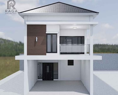 Desain Rumah Tinggal 2 Muka 2 Lantai Klien Mrs. TRIFANI INDIARTI