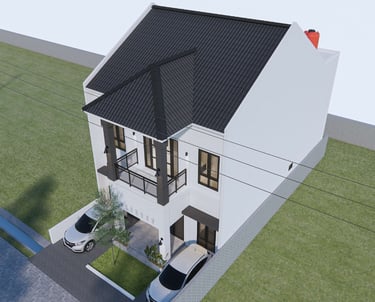 rumah modern 2 lantai