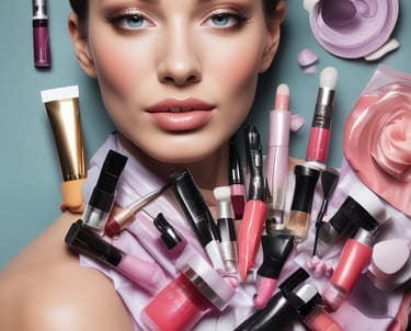 A vibrant display of beauty products available at gb cambodia.