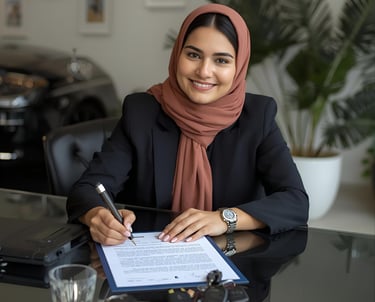 Lease to own car rent in Egypt offer signature for low cost business startup