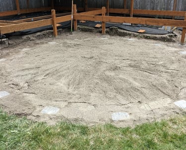 Ground leveling for a pool installation