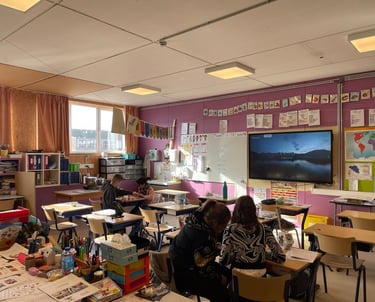 Image d'une classe avec des élèves relevant de l'enseignement de type 8