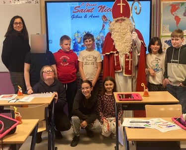 Saint Nicolas dans la classe de madame Delphine