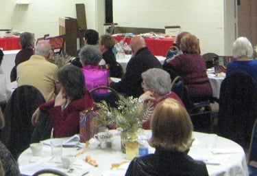 Neighbors gathered at a fundraising event