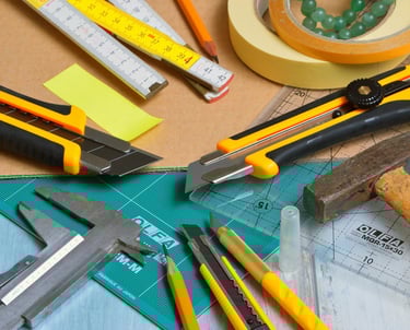 a variety of tools and tools for a craft