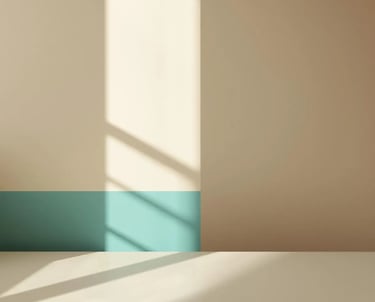 Franja turquesa al sol junto a sombras; umbral entre ayuda y sobre-vigilancia.