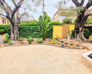 Création complet d'un jardin pour un client fidèle de Grasse dans les alpes maritimes 06