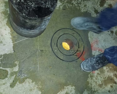 Counter sink cores are a specialty of Atlanta Concrete Coring