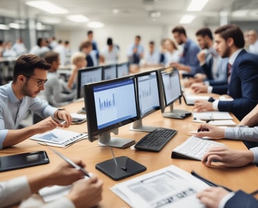 man using silver MacBook near blue metal gate
