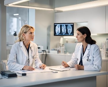 Zwei Ärztinnen im Gespräch über die Ärztevermittlung Doc Connect