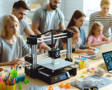 Estudiantes aprendiendo impresión 3D en Barcelona