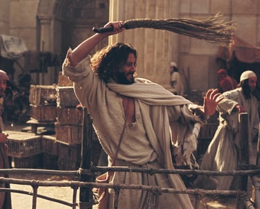 Yeshua expulsando os banqueiros do beyt-ha'micdas