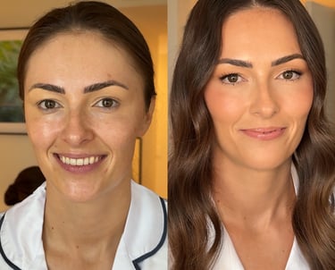 bridal before and after makeup gold coast