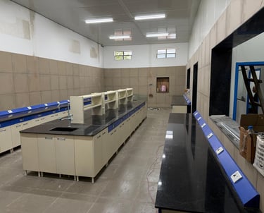 Custom stainless steel workstation for research lab