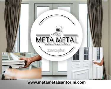 ΠΟΡΤΕΣ ΚΑΙ ΠΑΡΑΘΥΡΑ PVC ΣΑΝΤΟΡΙΝΗ της META METAL