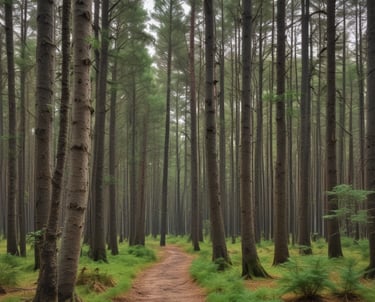 A scientist in a lab coat carefully analyzing water samples with environmental charts in the background.