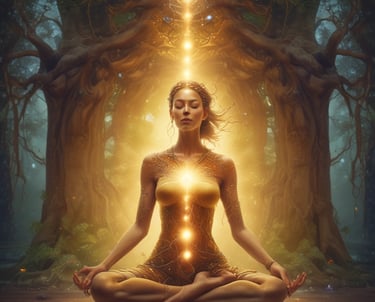 grounded woman, connected to the earth and spirit