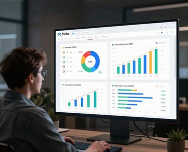 A social media manager scheduling posts on multiple platforms.