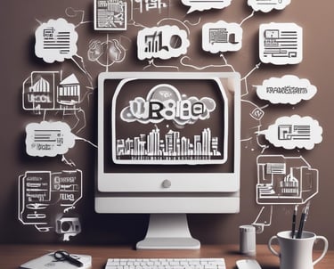 A team analyzing social media metrics on multiple screens in a bright office.