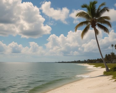 A colorful map highlighting key attractions and neighborhoods in Charlotte County.