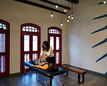 Osteopathy Malta treatment session with Olga Colombo