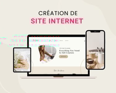 Responsive website design displayed on laptop, tablet, and smartphone for professional web creation services.