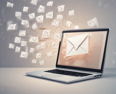 A clean, modern envelope icon with subtle automation workflow lines connecting around it.