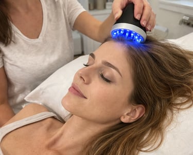 eine Behandlung gegen Haarausfall. Für Haarwachstum und schönes gesundes dichtes Haar