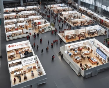 A busy Yiwu market scene showing diverse goods ready for export.