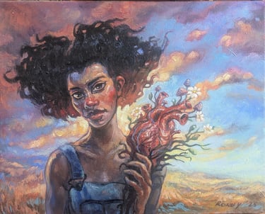 The Farmer oil painting on canvas by Ronny Vardy