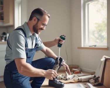 Technician performing routine maintenance on industrial equipment.
