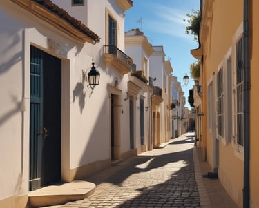 A sleek black car parked in front of Faro airport ready for pickup.