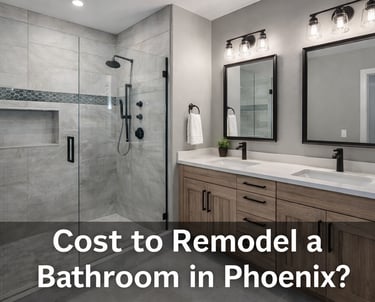 Bathroom remodel cost Phoenix modern walk in shower