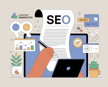 uma pessoa segurando uma caneta e escrevendo em um laptop