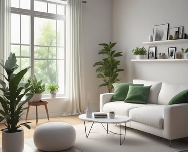 Close-up of hands setting up a tablet on a clean desk in a modern home.