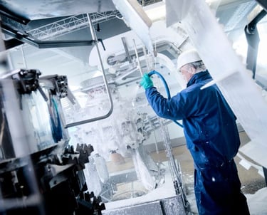 Super Sanitation staff performing HACCP‑compliant cleaning in Fraser Valley food plant