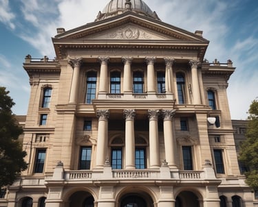 Business meeting with lawyers discussing corporate legal matters.