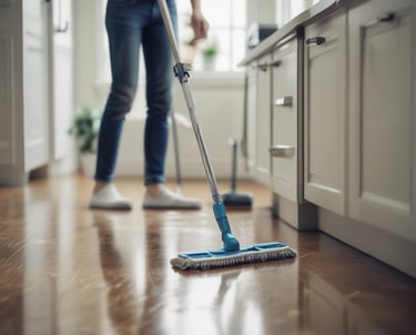A friendly support worker assisting a participant with daily activities outdoors on a sunny day.