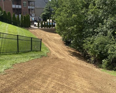 Excavation and grading for improved drainage