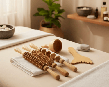 Instrumentos de maderoterapia madera masaje reductivo reafirmante kit