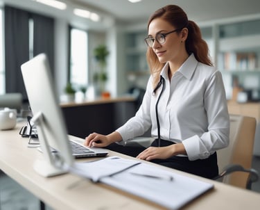 A friendly consultant assisting a client with managing incoming customer calls and messages.