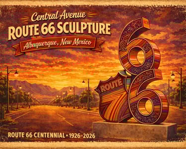 iconic route 66 roadside sculpture