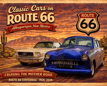 classic cars on route 66