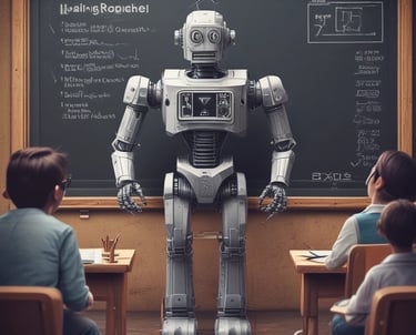 A sleek digital dashboard glowing in neon blue showing marketing analytics and growth charts.